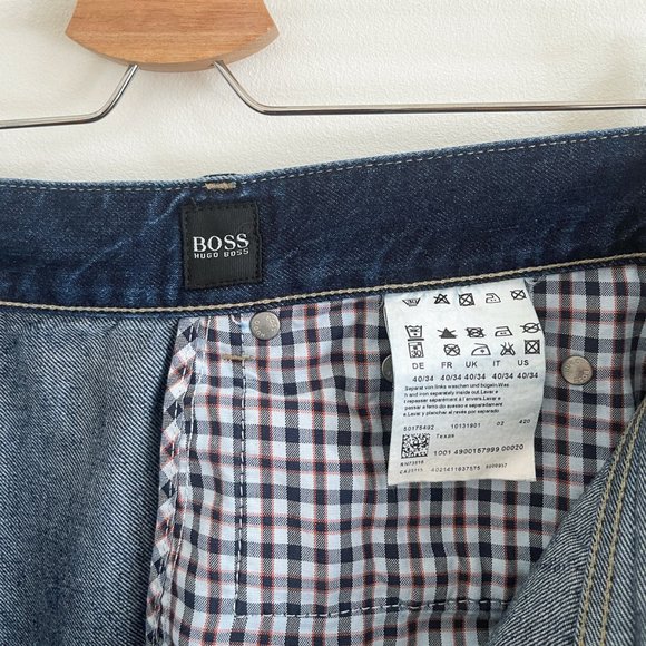 Hugo Boss Dark Blue Texas Regular Fit Straight Leg Mens 5-pocket Jeans W40 L34 - Picture 8 of 8